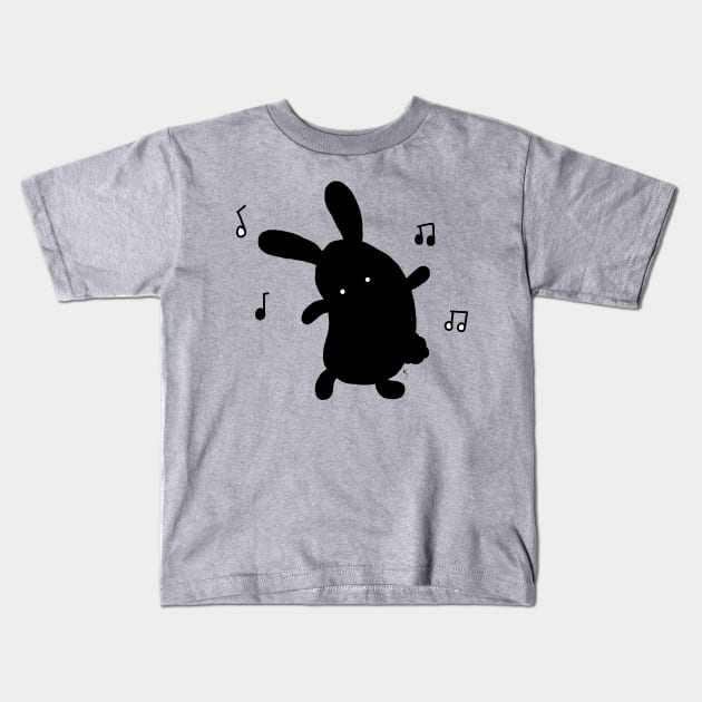 Cute Bunny Rabbit Dnace Kids T-Shirt by knoxusdesigns